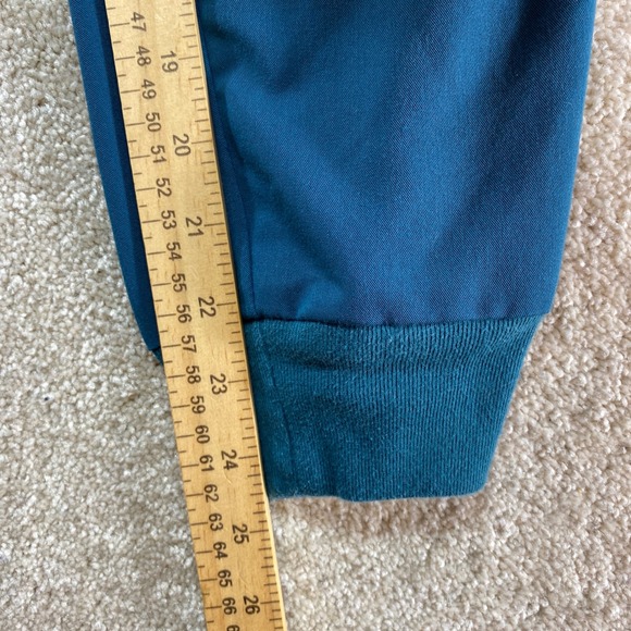 FIGS Zamora Jogger Scrub Pants Womens Large Teal Blue Cargo Pocket Drawstring - Picture 6 of 11